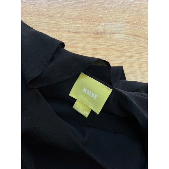 Anthropologie Maeve 100% Silk One Shoulder Ruffle Top Blouse Size 10 - Picture 9 of 11